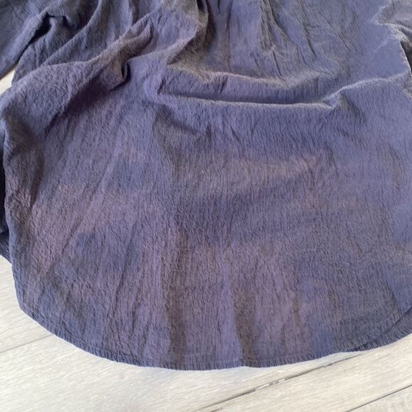 Free People Blue Crinkle Tunic Shirt Top S Used - Picture 6 of 6